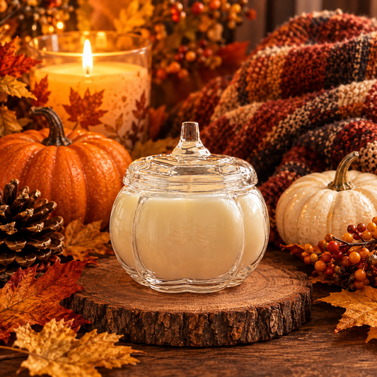 5oz Clear Glass Fall Candle